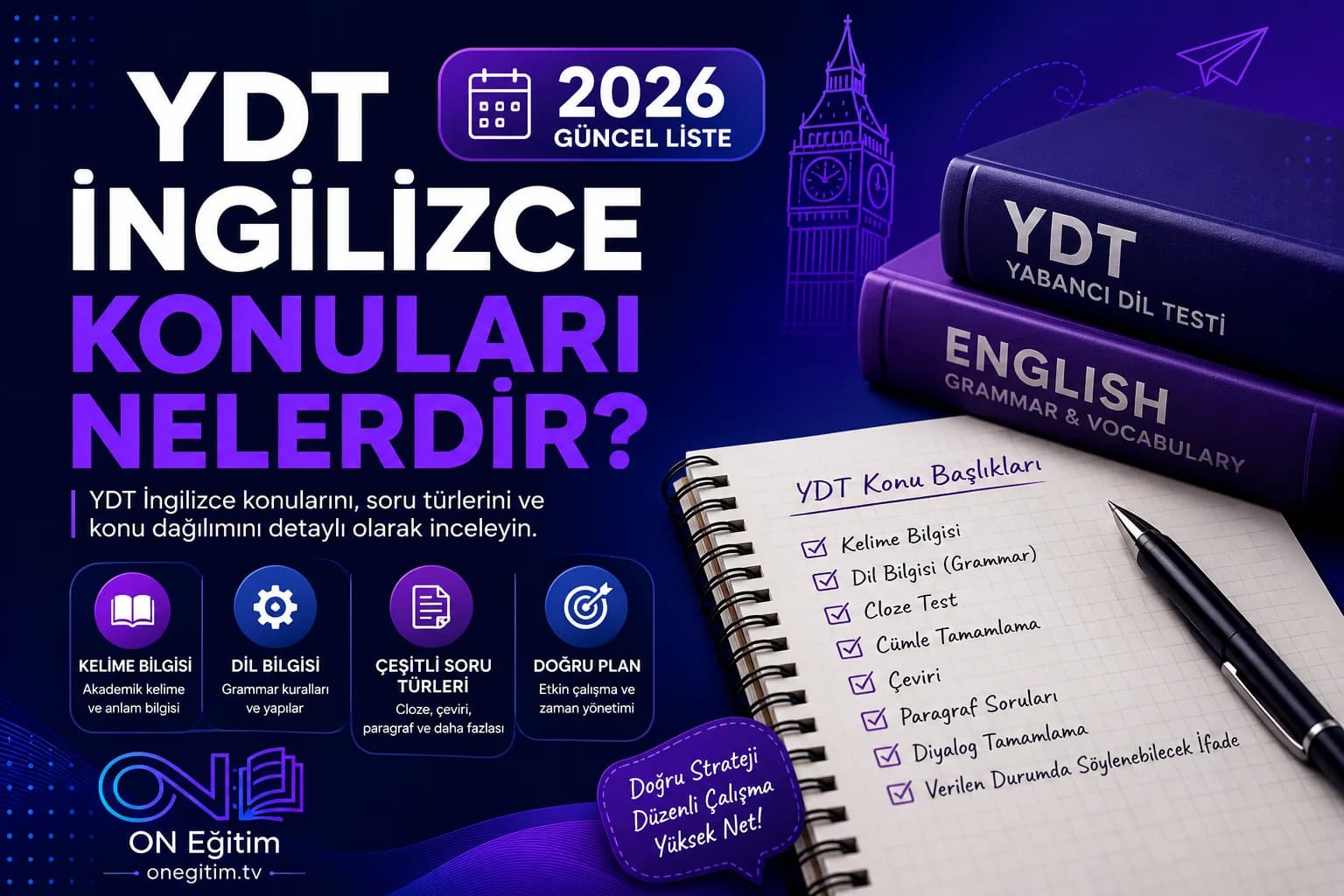 YDT İngilizce Konuları Nelerdir? 2026 Güncel Liste