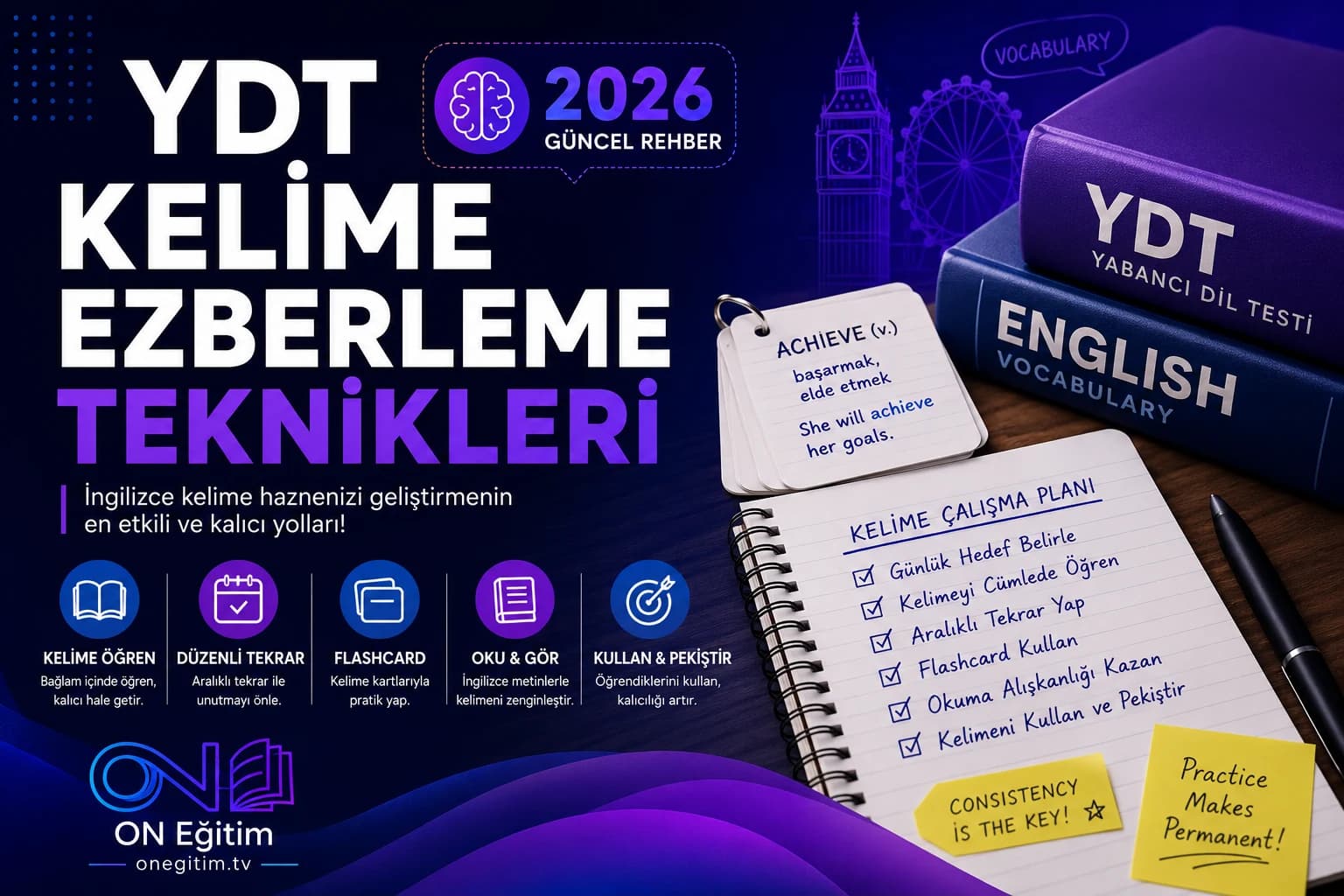 YDT Kelime Ezberleme Teknikleri: İngilizce Kelime Haznenizi Nasıl Geliştirirsiniz?