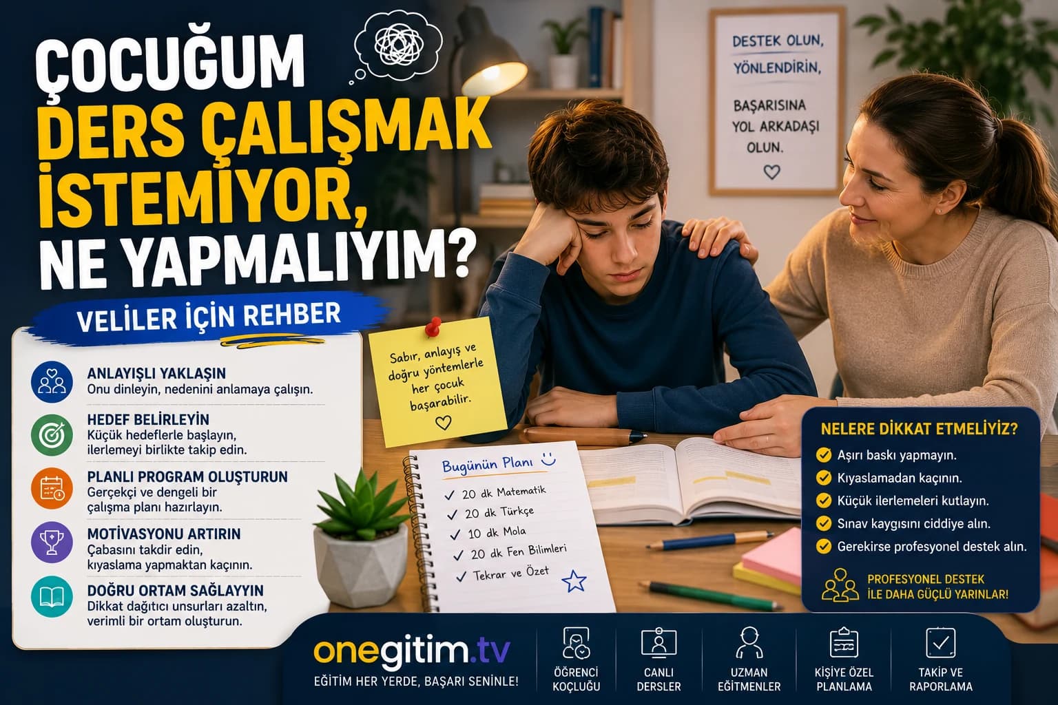 Çocuğum Ders Çalışmak İstemiyor, Ne Yapmalıyım?