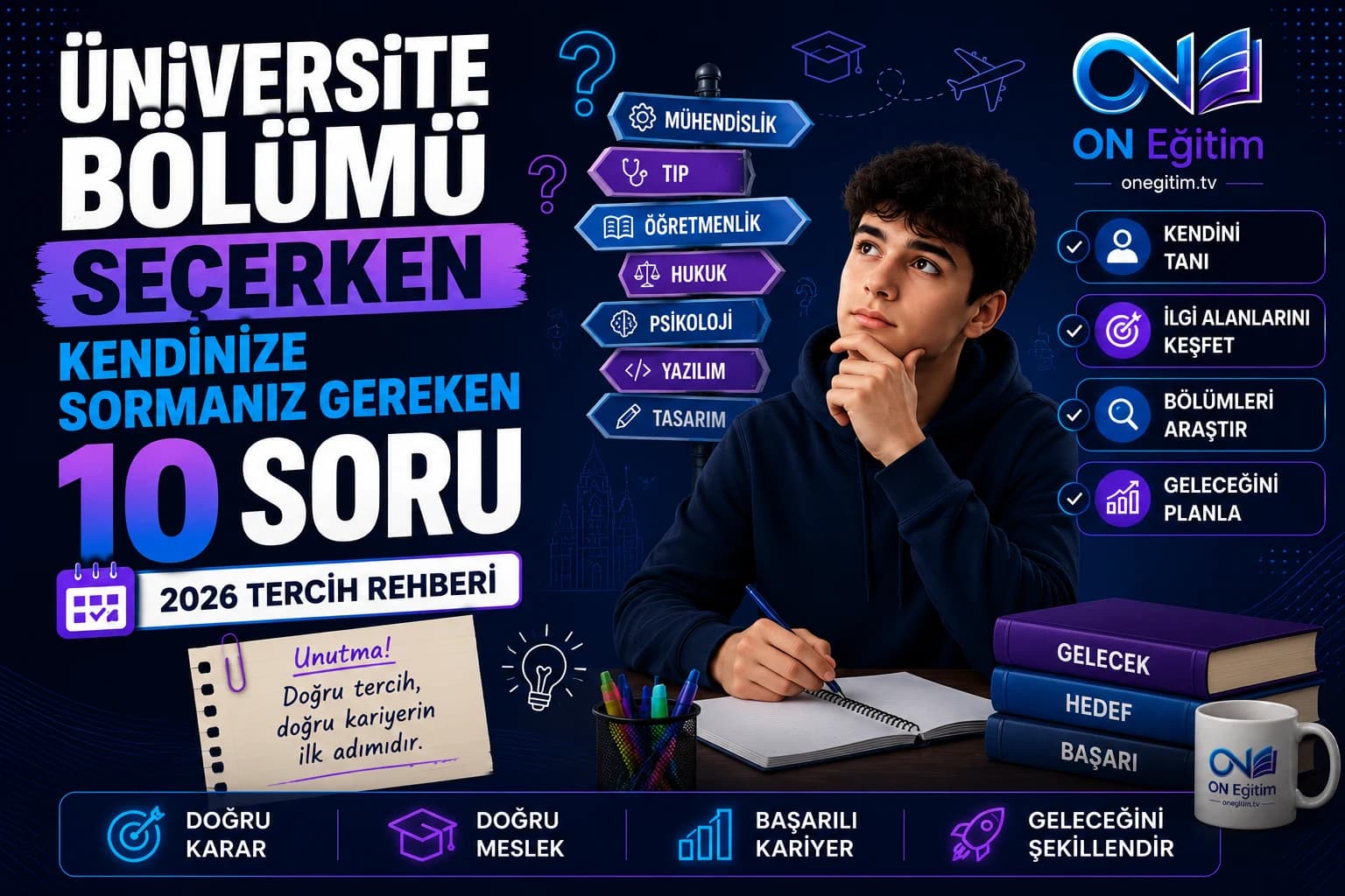 Üniversite Bölümü Seçerken Kendinize Sormanız Gereken 10 Soru (2026 Tercih Rehberi)