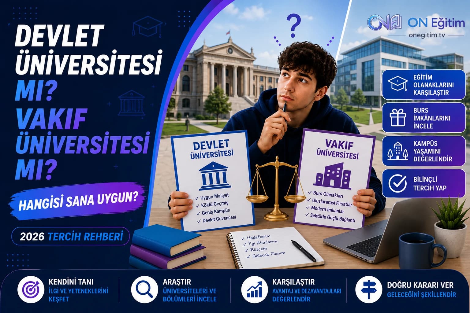 Devlet Üniversitesi mi Vakıf Üniversitesi mi? Hangisini Tercih Etmelisiniz? (2026 Rehberi)
