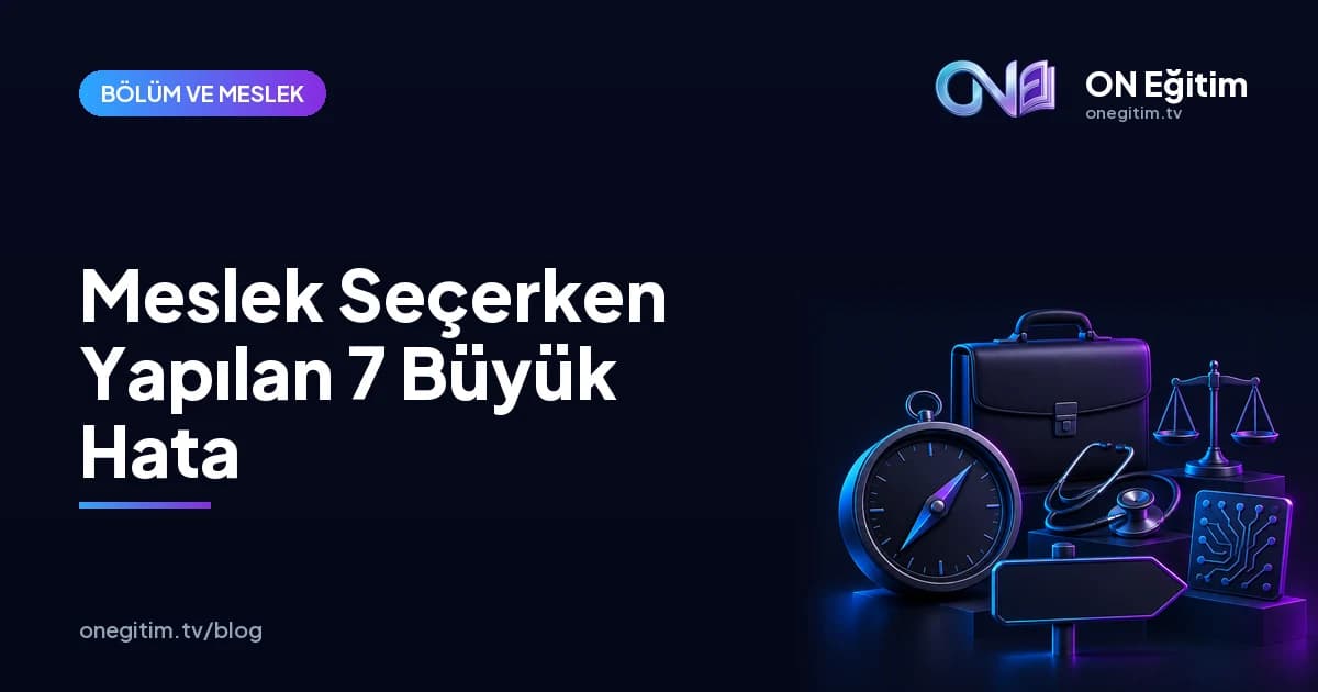 Meslek Seçerken Yapılan 7 Büyük Hata